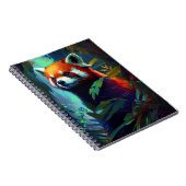 Carnet Red Panda Animal Portrait Peinture Forêt faunique (Côté Droit)
