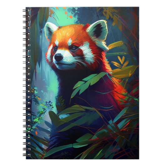 Carnet Red Panda Animal Portrait Peinture Forêt faunique (Devant)