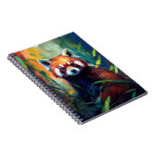 Carnet Red Panda Animal Portrait Peinture Forêt faunique (Côté Droit)