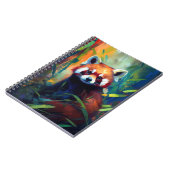 Carnet Red Panda Animal Portrait Peinture Forêt faunique (Côté gauche)