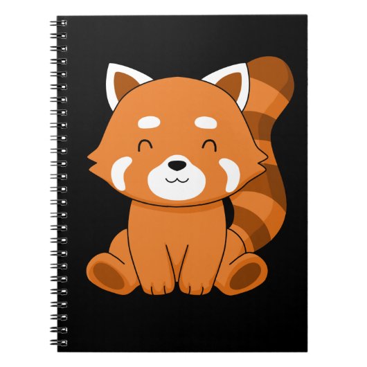 Carnet Red Panda Cadeaux Enfants Femmes Kawaii Panda Roug (Devant)