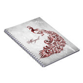 Carnet Red Peacock Personalized Spiral Notebook (Côté Droit)