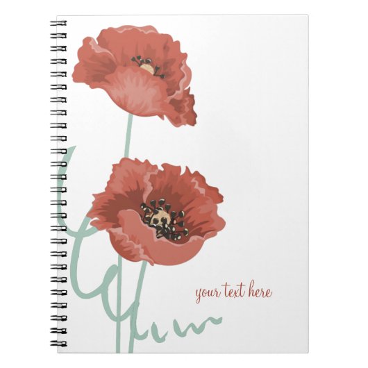 Carnet Red Peonies (Devant)