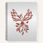 Carnet Red Phoenix se lève Silver (Devant)