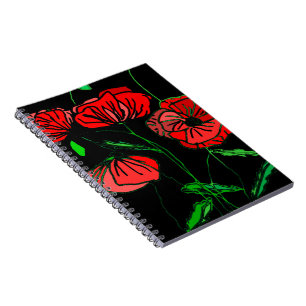 Carnet Red Poppy Art -