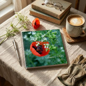 Carnet Red Poppy Flower Summer Notes Personalised Noteboo