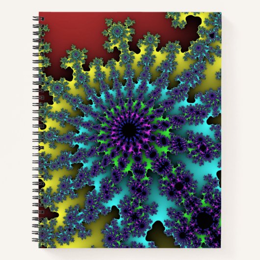 Carnet Red Rainbow Burst (Devant)