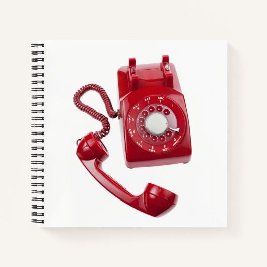 Carnet Red Rotary Phone (Devant)
