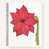 Carnet Red Star Flower (Devant)