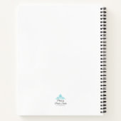 Carnet Red Star Flower with Blue background (Dos)