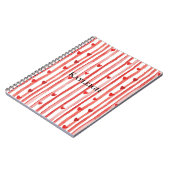 Carnet Red Stripes & Coeurs (Côté gauche)