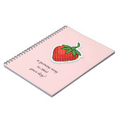 Carnet Red Sweet Strawberry - modifier l'expression (Côté gauche)