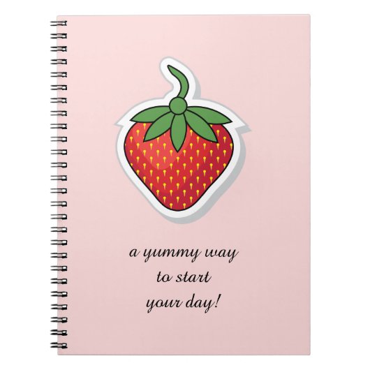 Carnet Red Sweet Strawberry - modifier l'expression (Devant)