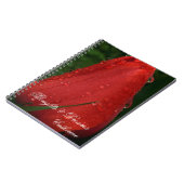 Carnet Red Tulip Macro Photo Personalized Notebook Journa (Côté gauche)