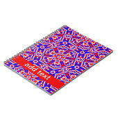 Carnet Red, White and Blue Geometrics (Côté gauche)