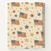 Carnet Red White Blue Flags Patriotic Pattern (Dos)