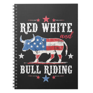 Carnet Red White et Bull Riding American Cowboys