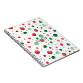 Carnet Red White Green Dots Christmas (Côté Droit)