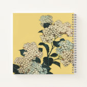 Carnet Red winged Blackbird flying among flowers yellow  (Dos)