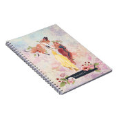 Carnet Redondeur fille et bébé renard Illustration Journa (Côté Droit)