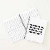 Carnet Redundance, propriété Department (Intérieur)