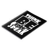 Carnet Réfléchissez avant de parler (Côté gauche)