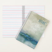Carnet Reflet aquarelle bleu serein (À l'intérieur)