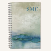 Carnet Reflet aquarelle bleu serein (Recto)