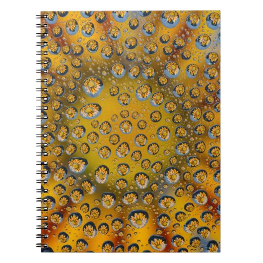 Carnet reflet de goutte de rosée de fleur, Crescent City, (Devant)