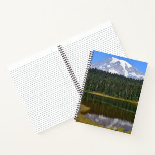 Carnet Reflet du mont Rainier sur le paysage lacustre