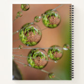 Carnet Réflexion de gouttelette d'eau (Dos)