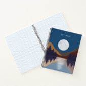 Carnet Réflexion de la lune de la forêt Abstraite rustiqu (Intérieur)