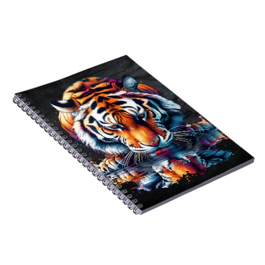 Carnet Réflexion de l'eau potable tigre (Côté Droit)