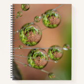 Carnet Réflexion des gouttelettes d'eau (Devant)