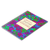 Carnet Réflexions Abstraites florales multicolores (Côté gauche)