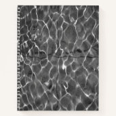 Carnet Réflexions Abstraites sur l'eau : noir et blanc (Devant)