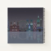 Carnet Réflexions de la nuit Londres Skyline (Dos)