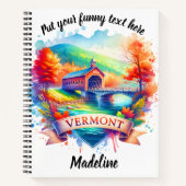 Carnet Réflexions du Vermont sur les ponts d'automne (Devant)