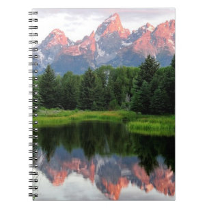 Carnet Réflexions grandes de Teton au-dessus de l'étang