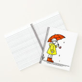 Carnet Réflexions ☂️ jour pluvieux | Note fille parapluie (Intérieur)