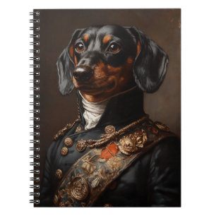 Carnet Regal Dachshund en uniforme militaire napoléonien
