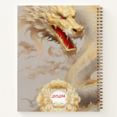 Carnet Regal Dragon Lore : Dragon d'or personnalisé (Dos)