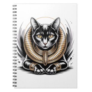 Carnet Regal Egyptian Black Cat Art