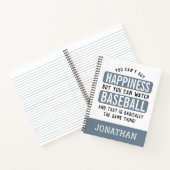 Carnet Regarder le baseball est le bonheur Drôle Baseball (Intérieur)