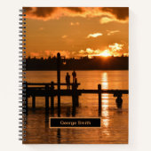 Carnet Regarder le coucher du soleil sur le lac (Devant)