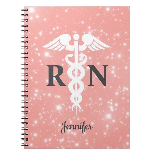 Carnet Regised Nurse Caduceus Pink (Devant)