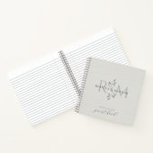 Carnet Registre de mariage à monogramme botanique moderne (Intérieur)