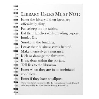 Carnet Règles de bibliothèque