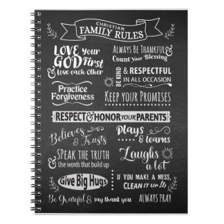 Carnet Règles familiales - valeurs chrétiennes pour vivre