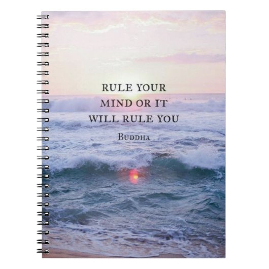 Carnet "Réglez Votre Esprit Ou Il Vous Réglera" - Bouddha (Devant)